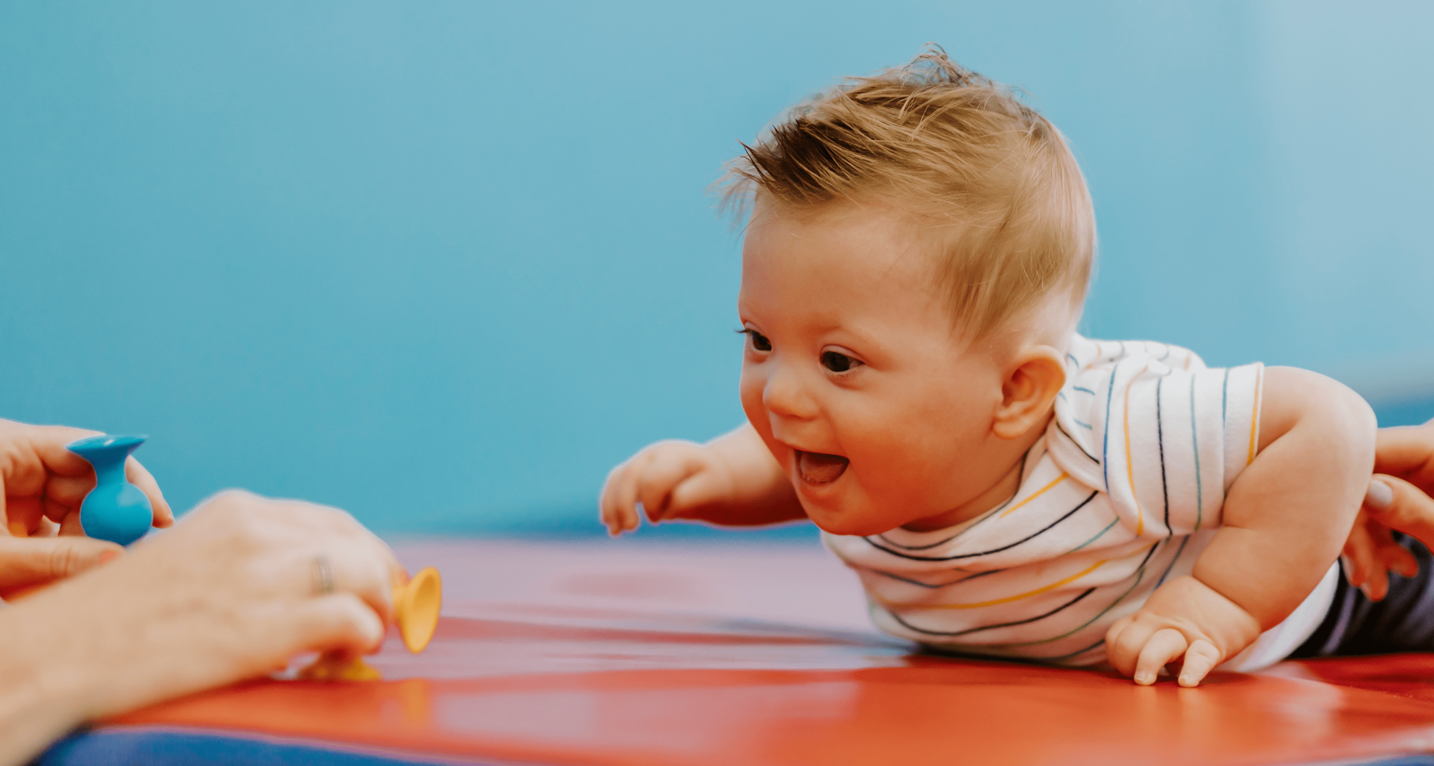 Child in ball pit.